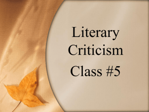 Literary Criticism