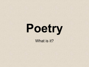 APE 11 Poetry Presentation poetry