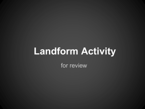 Landform and WED Pre quiz