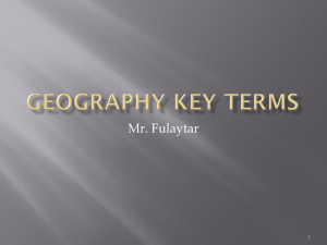 Geography Key Terms