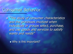 Consumer Behavior - rww2coursecontent