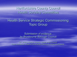 Hertfordshire County Council Health Scrutiny Committee Health