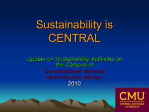 Sustainability is Central (PowerPoint, August​ 2010)