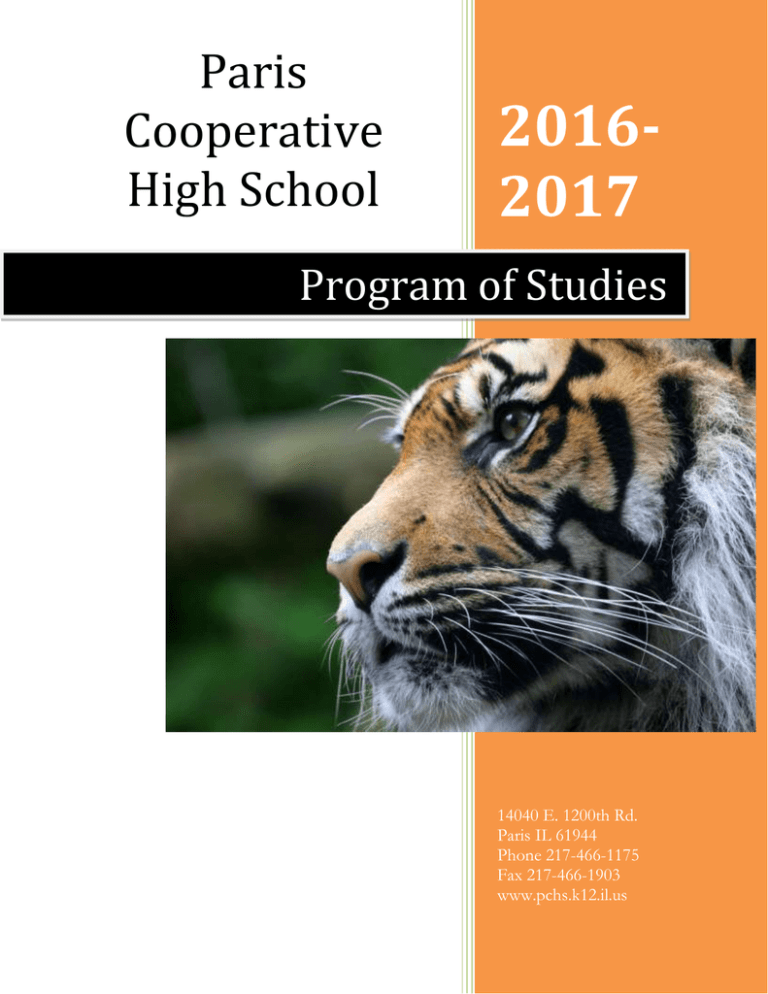 Program Of Studies Paris High School Program Of Studies Paris High School