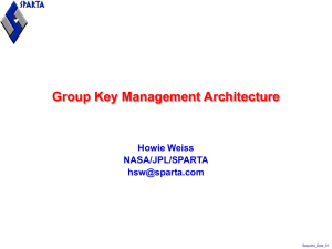 Group Key Management - The CCSDS Collaborative Work