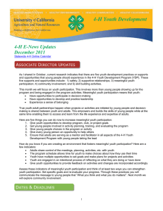 Report Title - California 4-H Youth Development Program