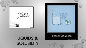 Solubility and Phase Changes