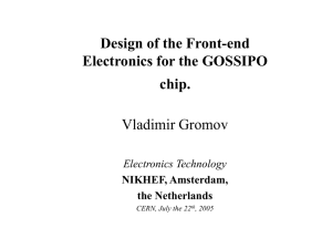 Evaluation of the electronics