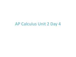 AP Calculus Unit 2 Day 4