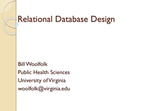 Relational Database Design