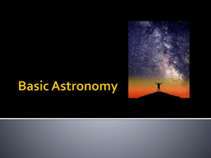 Basic Astronomy Ch. 27-3 The Sun-Earth