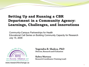 Community involvement in research