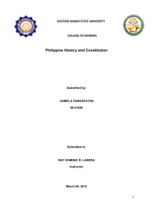 Philippine History and Constitution