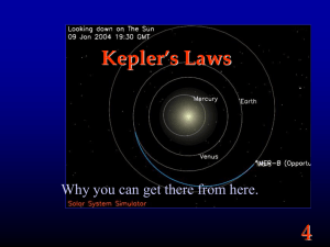 Lecture 2 (1/15) - Kepler's Laws