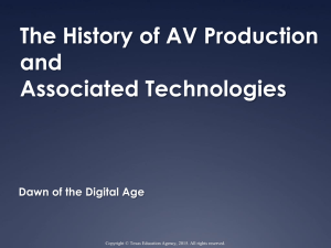 Dawn of the Digital Age - Panther Video Productions