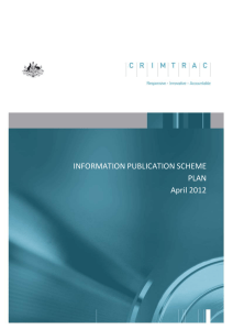 CrimTrac Information Publication Scheme Plan