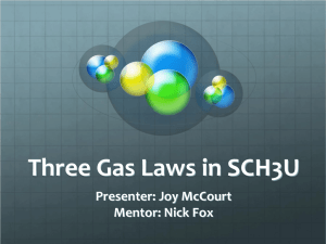 Three Gas Laws in SCH3U