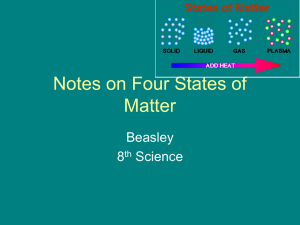 Notes on Three States of Matter