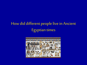 How did different people live in ancient Egypt?