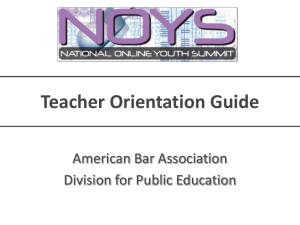 Teacher Orientation Guide - American Bar Association