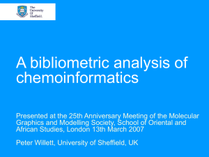 A Bibliometric Analysis of Chemoinformatics