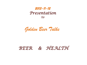 BEER and HEALTH?? - Knudsen Beverage Consulting