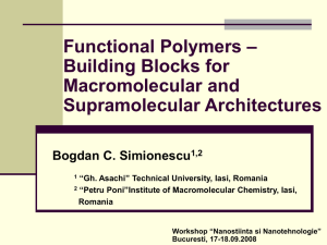 Functional Polymers – Building Blocks for Macromolecular and
