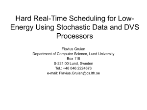 Hard Real-Time Scheduling for Low-Energy Using Stochastic Data