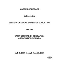 d. limited contracts - West Jefferson Education Association