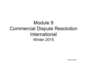 Module 6 Commercial Dispute Resolution