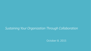 Sustaining Your Organization Through Collaboration