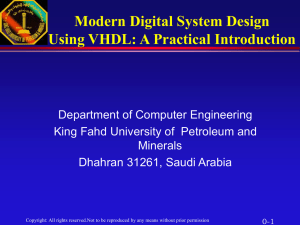 VHDL Short Course - Faculty Personal Homepage