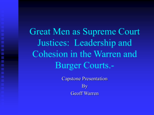 Great Men as Supreme Court Justices: Leadership and Cohesion in