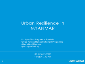 Urban Resilience in Myanmar - Dr. Kyaw Thu, United
