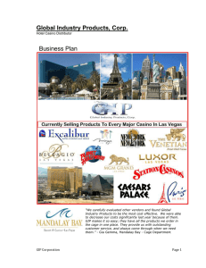 Global Industry Products, Corp - Business Plan Let us write your