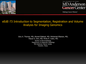 Introduction to Segmentation, Registration and