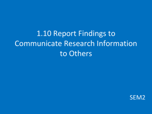 PowerPoint 1.10: Communicating Research