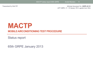 MacTP Mobile air-conditioning test procedure