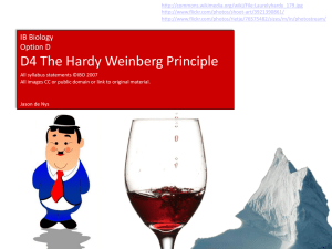 D.4 - Hardy-Weinberg Principle