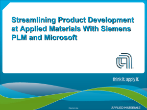 Streamlining Product Development at Applied Materials