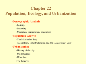 Population, Ecology, and Urbanization