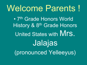 Mrs. Jalajas: 8th Grade U.S. History