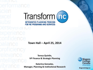 Town Hall Meeting Presentation, April 25, 2014