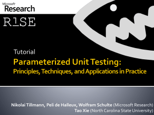 Functional Parameterized Unit Testing