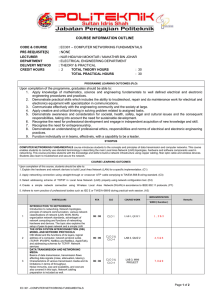 COURSE INFORMATION OUTLINE CODE & COURSE : EC301