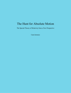 Word Document - On “The Hunt for Absolute Motion”