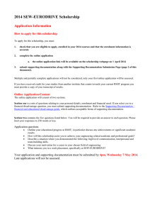 2014 SEW-EURODRIVE Scholarship Application