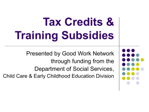 Tax Credits - Good Work Network