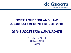 IMPACT OF BFAs ON FPAs - The North Queensland Law