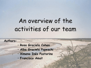 An overview of the activities of the Argentinian team
